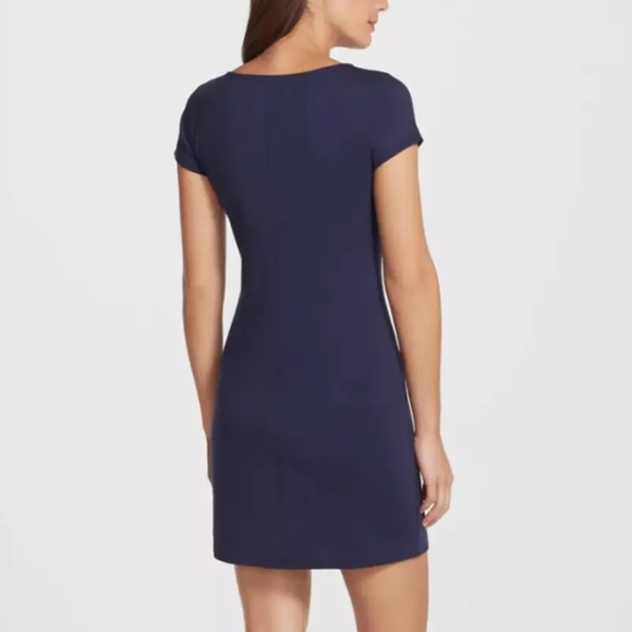 Lilly Pulitzer Brewster Navy Knit Dress with White Border Neckline - Picture 5 of 9